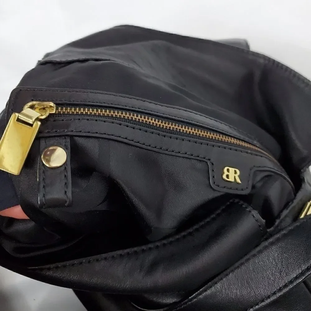 Banana Republic Leather Black Hobo Bag